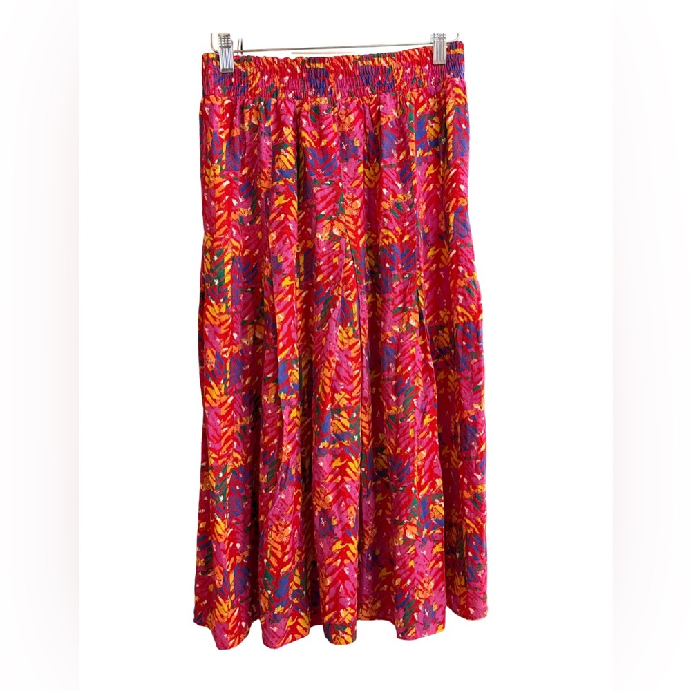 VINTAGE Carole Little Red and Yellow Madi Skirt Size S